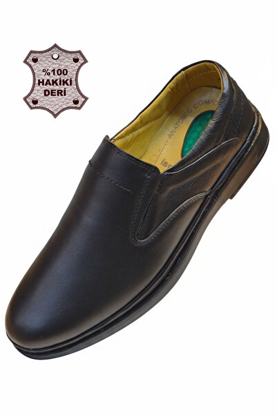 PAPATAY 6843 100% Genuine Leather Orthopedic Gel Sole Men's Black Casual Shoe...