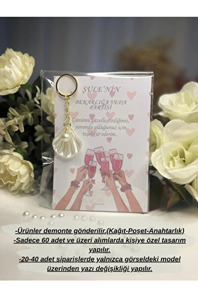 İBAHEDİYELİK Bekarlığa Veda-Bride to Be Hediyelik İncili İstiridye Anahtarlık...