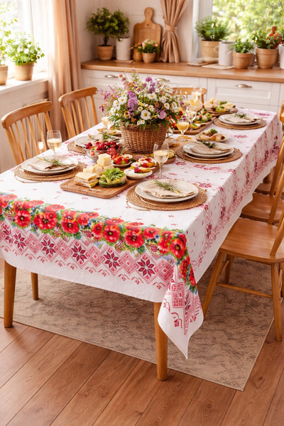 OEM Cotton tablecloth with traditional motifs 125×150 cm
