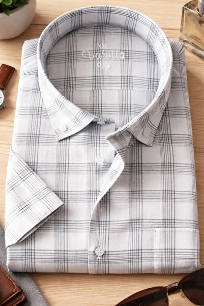 Varetta Men's White Short Sleeve Plus Size Shirt with Pockets Wide Cut Casual...