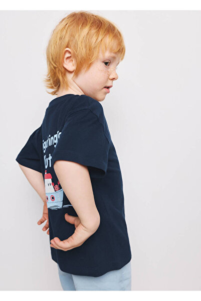 MANGO Baby Cep detaylı baskılı tişört