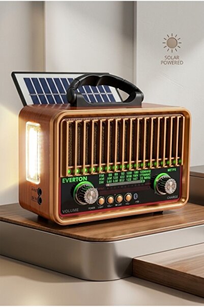 kar-bul Rt-774 Güneş enerjili nostaljik USB Bluetooth radyo müzik çalar