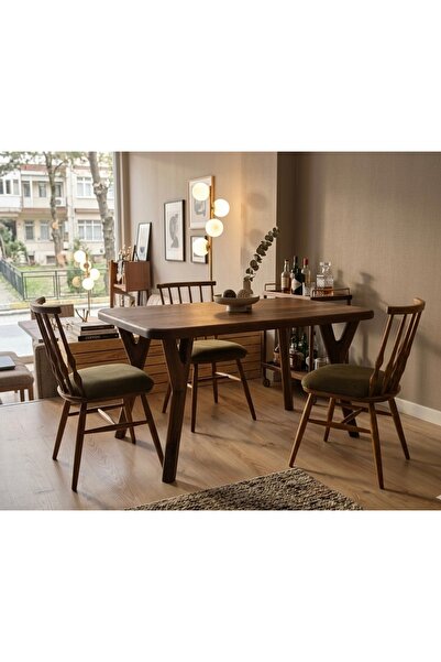 Huzur ev Aksesuar Ahşap Masa Doğal Ceviz Ağacı