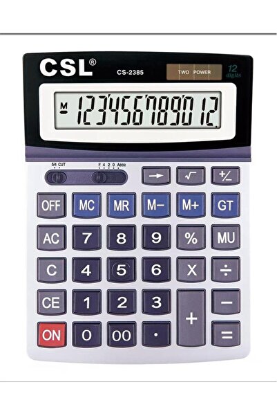 CSL CS-2385 12 Hane Masa Tipi Oynar Başlıklı Hesap Makinesi