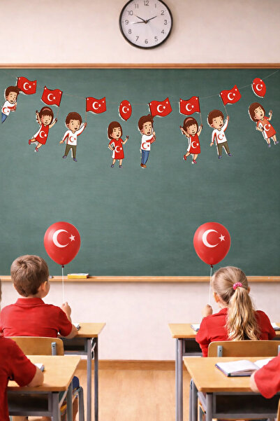 Parti dolabı 23 Nisan Elele Tutuşan Neşeli Çoçuklar Dekoratif Banner 23 Nisan...