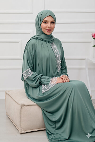 Defkay One-Piece Self-Wrapped Stylish Women's Prayer Dress