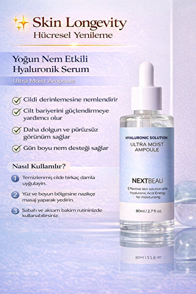 NEXTBEAU Hyaluronic Asit Yoğun Nemlendirici Cilt Dolgunlaştırıcı Elastikiyet ...