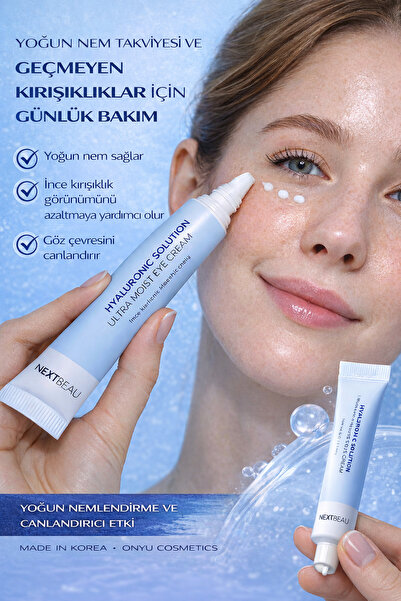 NEXTBEAU Hyaluronic Asit Yoğun Nemlendirici Göz Çevresi Bakım Kırışıklık Karş...