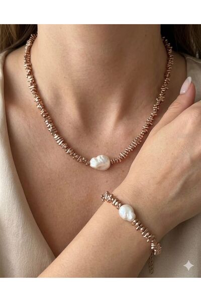 eyla collection Eylora - İnci Kolye & Bileklik Set - Özel Tasarım