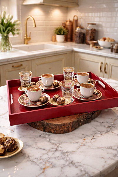 ASLI New Year Tray Wooden Decorative Coffee, Tea, Promise, Engagement, Presen...
