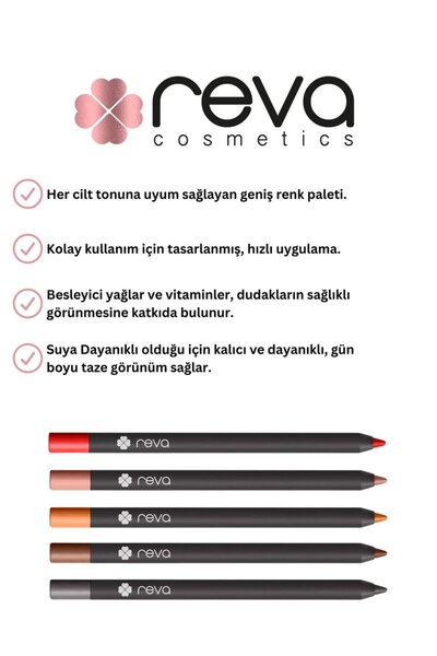 REVA Vegan Clean Lip Liner – Creamy Texture Plumping Lip Liner Desert Sand No:633