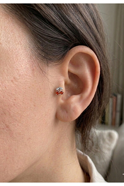 kurukafagift Mini Kiraz Piercing Çelik 8 mm Helix Tragus