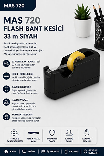 Mas Κόφτης ταινίας Flash 33m Μαύρο