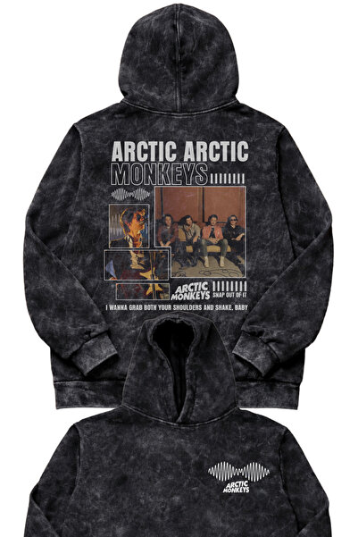 Fuddy Moda Φούτερ με κουκούλα με στάμπα Arctic Monkeys - Φούτερ με κουκούλα μ...