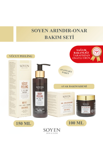 SOYEN Arındır-Onar Bakım Seti – AHA Etkili Vücut Peelingi (150 ML) & Ayak Bak...