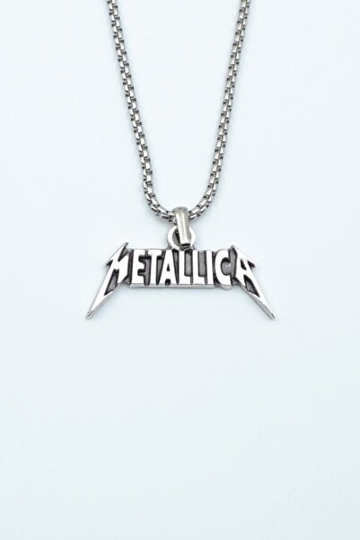 ıdr Metallica Gümüş Kaplama Örme Zincir Kolye