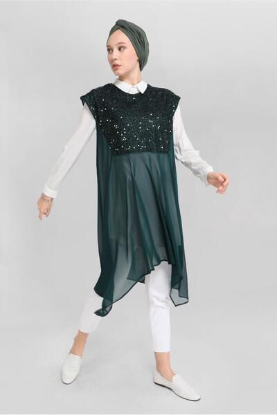 Alvina تونيك مزدوج مزين بالترتر 40569