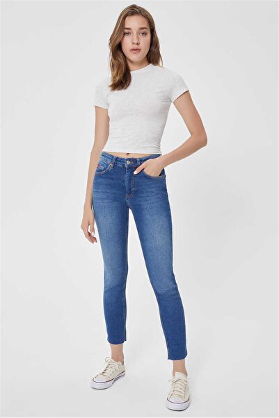 Lee Cooper بنطلون جينز نسائي من جاكلين بخصر عالٍ وقصة ضيقة وساق ضيقة من طراز ...