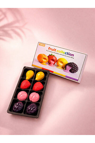 Tokoo Fruit Collection - 96g*10 kutu Meyveli Krema Dolgulu Meyve Şekilli Çikolata