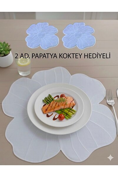 VeraLüx Home 2 ΤΕΜ. Αμερικάνικο λινό ύφασμα με κέντημα μαργαρίτας, ΕΙΔΙΚΟ ΥΦΑ...