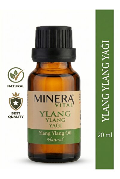 MİNERA VİTAL زيت يلانج يلانج 20 مل (زيت يلانج يلانج) زجاجة زجاجية مع قطارة