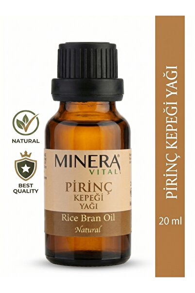 MİNERA VİTAL Pirinç Kepeği Yağı 20 ml (Rice Bran Oil) Damlalıklı Cam Şişe