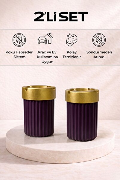 LE PARİS Σετ 2 διακοσμητικών ριγέ τασάκια |   Τασάκι τσιγάρων χωρίς καπνό με ...