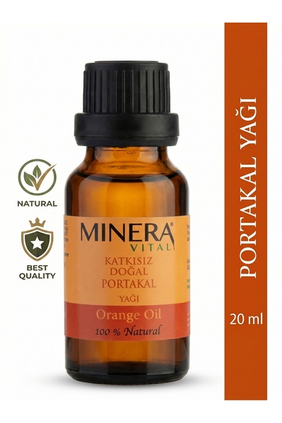 MİNERA VİTAL Portakal Yağı 20 ml (Orange Oil) %100 Saf Uçucu Yağ Damlalıklı C...