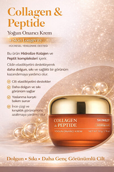SKIN627 Collagen Peptide Yoğun Nemlendirici Cilt Yenileyici Kırışıklık Karşıt...