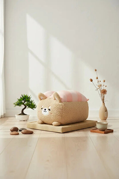 Miniso Lisanslı Sushi Serisi Pirinç Topu Peluş Oyuncak 35 cm - Yumuşak Dekora...
