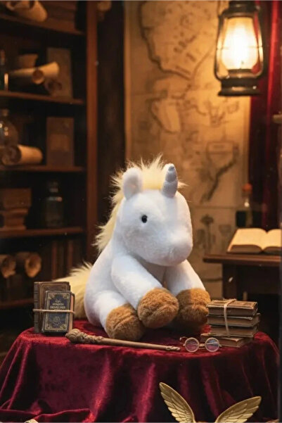 Miniso Harry Potter Lisanslı Unicorn Peluş Oyuncak 27 Cm – Oturan Yumuşacık D...