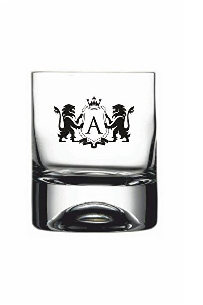 Tasarici Boxed Whiskey Glass with Lion Logo and Letter A