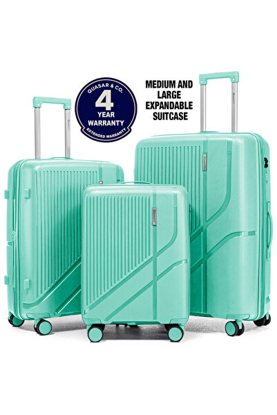 Quasar & Co. Σετ 3 καροτσιών, χειραποσκευή/παραδοτέες αποσκευές, βαλίτσες πολ...