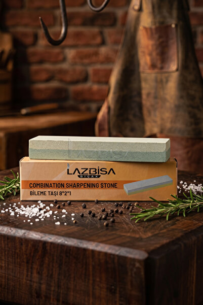 LAZBİSA Çift Taraflı Profosyonel Bıçak Balta Bileme Taşı 20*5*2,5 Cm