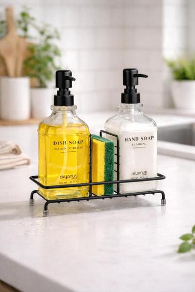 Store Hgy Home Δοχείο υγρού σαπουνιού και απορρυπαντικού πιάτων από γυαλί με ...