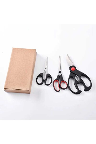LDQ 3 pcs set Stainless Steel Kitchen Scissors Multifunctional Strong Chicken Bone Scissors Can Clip