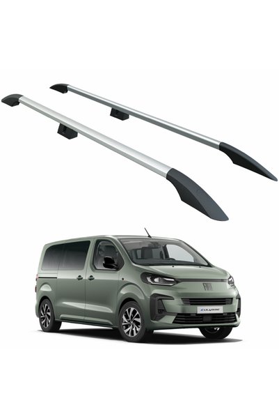 auto paw Fiat Ulysse Araç Üstü Alüminyum Tavan Yan Rayları Plus Serisi - Gri