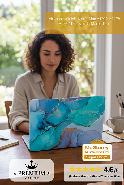 Mcstorey Macbook Air M1 Kılıf 13inç A1932 A2179 A2337 Ile Uyumlu Marble15nl