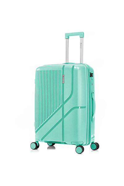 Quasar & Co. Set 3 trolere S/M/L, cabina/cala, valize cu fermoar, bagaje cu cifru, geamantane PP, AERO, verde