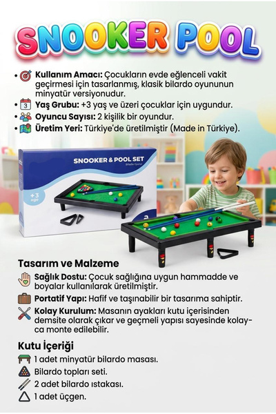 Tıfıl Toys Snooker & Pool Set Bilardo Oyun Seti