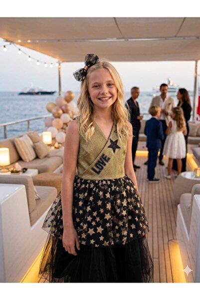 Hilal Akıncı Kids Βραδινό φόρεμα για κορίτσι Starry Glitter Love Model