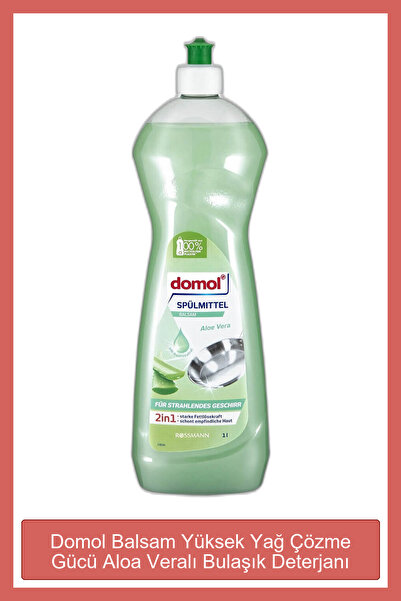 DOMOL Balsam Yüksek Yağ Çözme Gücü Aloa Veralı Bulaşık Deterjanı