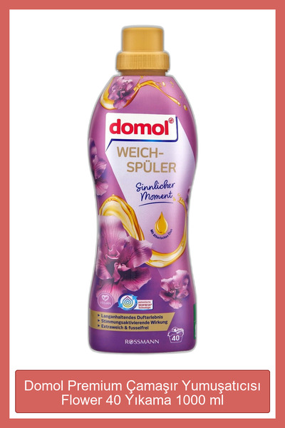 DOMOL Premium Çamaşır Yumuşatıcısı Flower 40 Yıkama 1000 ml