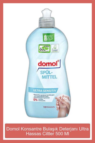 DOMOL Konsantre Bulaşık Deterjanı Ultra Hassas Ciltler 500 Ml