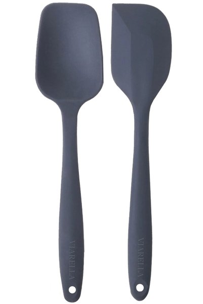 Generic Brand Silicone Spoon Spatula Set of 6 Fireproof Non-Stick Non-Scratch Purple-grey-red
