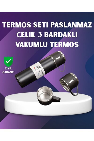 Kanonik Education Stainless Thermos and Double Cup Set |   6-12 Hours Keep Wa...