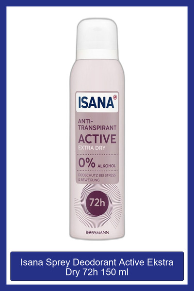 ISANA Sprey Deodorant Active Ekstra Dry 72h 150 ml