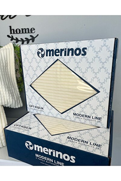 Sarar Σετ κάλυμμα κρεβατιού Merino Modern Line 3 τεμαχίων - Κουβέρτα, Διπλό M...