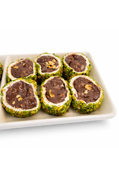 Dadak Lokum ve Kuruyemiş Net Pistachio Coated Chocolate Filled Turkish Delight 200Gram