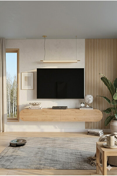L'occi Concept Donyell 180 cm Oval Kapaklı TV Ünitesi - Modern Duvara Monte T...